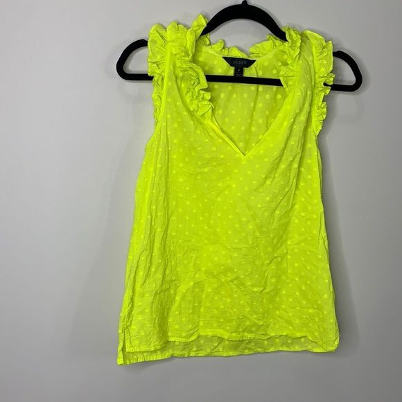 J. Crew bright yellow neon tank size 4 GUC (H1)